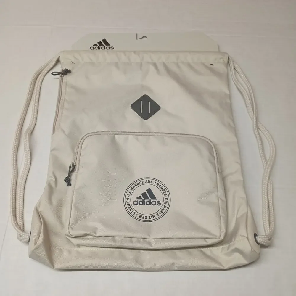 adidas Classic 3S 2 Sackpack Color: Alumina Beige Gray‎ Four